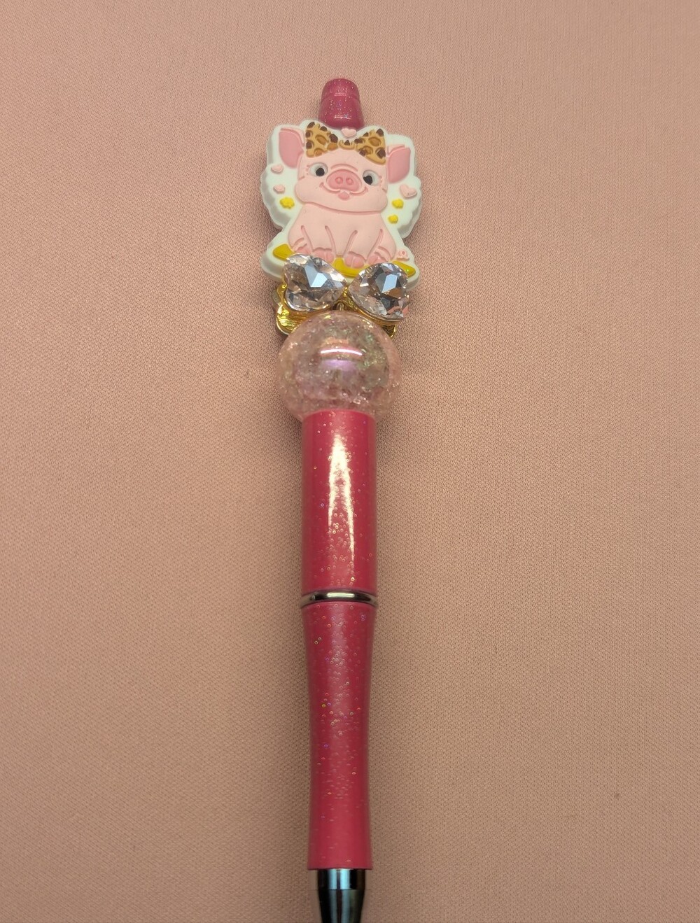 2 For $5 Item: Girly Piggy Focal Beaded Pen New!